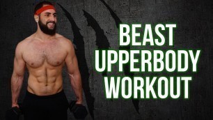 'Home Upper Body Dumbbell Workout For Mass (NO Gym Required!!)'