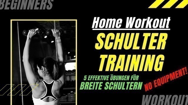 '5 effektivsten Schulter Übungen - Schulter Workout - Home Workout - No Equipment needed'