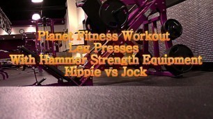 'Planet Fitness Workout Leg Presses With Hammer Strength Equipment | Hippie vs Jock'