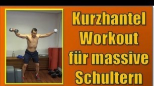 'Kurzhantel Workout für massive Schultern - mit 5 Schulterübungen für Zuhause'