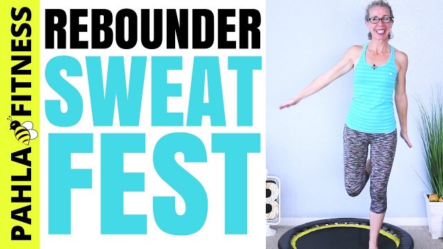 '30 Minute SWEATFEST | All CARDIO 300 Calorie Mini Trampoline Rebounder Workout'