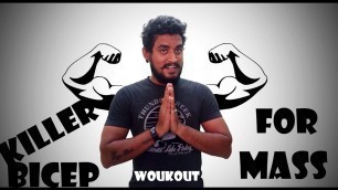 'Bicep Workout For Mass || Chandru Fitness'