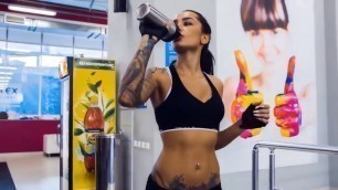 'Motivation from a fitness girl with a tattoo, beautiful ass, good music!!!'