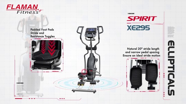 'Spirit XE295 Elliptical - Flaman Fitness'