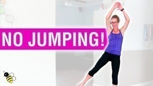'LOW IMPACT CARDIO | 10 Minute, 100 Calorie Barefoot Fat Burning Workout without Jumping'