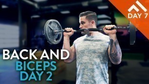'BACK AND BICEPS MUSCULAR ENDURANCE | WEEK IN THE SWOLE PROGRAM DAY 7'