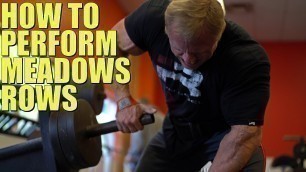 'How to Perform Meadows Rows | Tiger Fitness'