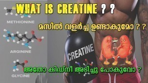 'BUILD LEAN MUSCLE MASS WITHOUT INCREASING FAT % | CREATINE EXPLAINED IN MALAYALAM |FITNESS MALAYALAM'