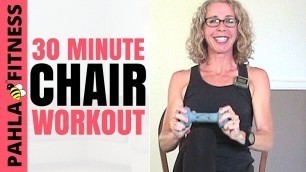 '30 Minute SEATED Workout | Full Body CHAIR Cardio + Strength with DUMBBELLS'