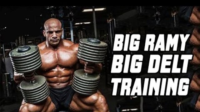 'Big Ramy\'s Heavy  Shoulder Training For MASS at Oxygen Gym'