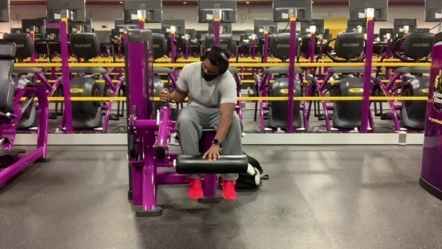 'Set 3 100 Seated Leg Extensions Robin Achoe Jr Planet Fitness'