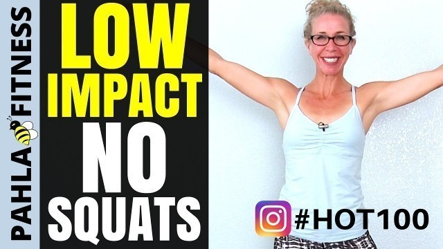 'All Standing, No Jumping, Squat Free LOW IMPACT Cardio HIIT Workout | HOT 100 Challenge Day 92'