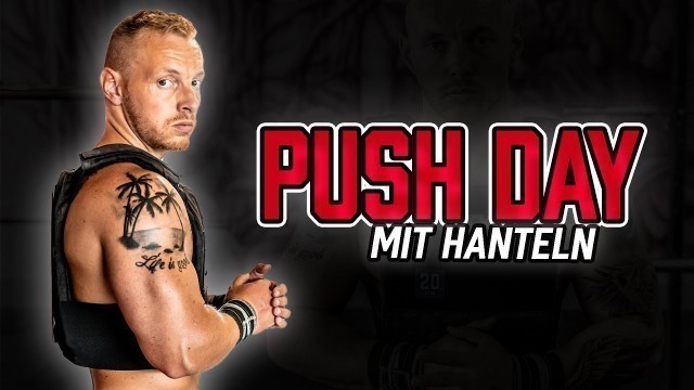 'PUSH DAY mit Hanteln für Brust, Schultern und Trizeps | Brust Workout mit Kurzhanteln für Zuhause'