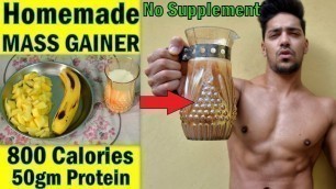 'Homemade Mass Gainer Shake No Supplement Protein 52g | Bodybuilding | Rohit Khatri Fitness'