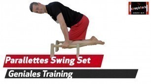 'Parallettes Übung - Tuck Swing Set für Trizeps - Brust - Schulter - Bauch'
