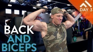 'BACK AND BICEPS | WEEK IN THE SWOLE PROGRAM DAY 3'