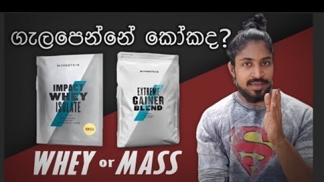 'මට ගැලපෙන්නේ whey ප්‍රෝටීන්ද  නැත්තම් mass gainer ද?'