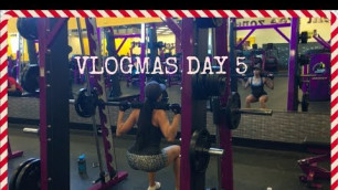 'VLOGMAS DAY 5 | Leg Workout For Women | Planet Fitness Workout | Leg Exercises | Leg Routine'