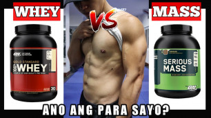 'WHEY Protein vs MASS Gainer | Ano ang para SAYO? Protein Shake Gym Supplements | MikeG'