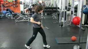 'Cable or resistance band split squat and single arm low row - FUEL Fitness'