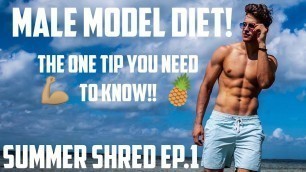 'MALE MODEL DIET! | SUMMER SHRED EP.1 | Day in the life'