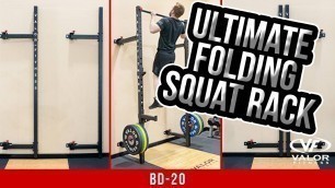 'Valor Fitness BD-20, Wall Mounted Folding Squat Rack'