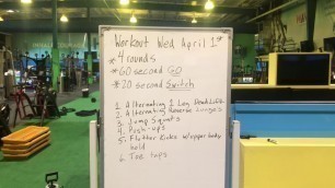 'Peak Workout Wed 4/1/20'