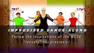 'Older adult fitness exercises - Senior dancing exercise behind a chair'