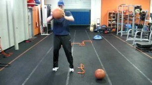 'Lateral Squat Jump with Med Ball Press -FUEL FITNESS'