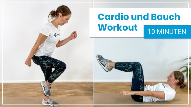 '10 Minuten Bauch Cardio Workout ➡️ Bauchmuskeln trainieren & Kalorien verbrennen!'