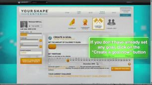 'Your Shape: Fitness Evolved - How to set your own goal in the Your Shape Center? [UK]'