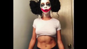 'Brittany Renner Does Her Best Impression Of The Joker, right before Halloween'