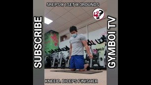 'KNEE DUMBBELL BICEPS PEAK WORKOUT FINISHER