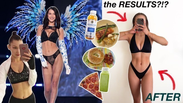 'TRYING BELLA HADID\'S MODEL DIET AND WORKOUT ROUTINE (HARD!!!)'