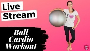 'Live Stream: Cardio Fitness Workout mit dem Gymnastikball'