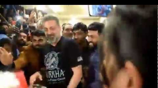 'Sanjay Dutt Inaugurating ADAPT Fitness in Fraser town . Sanjay Dutt talking about Bangalore..'