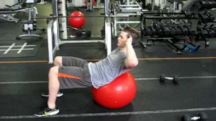 'Swiss Ball Crunches - Fuel Fitness'
