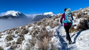 'Snowshoeing up Ptarmigan Peak'