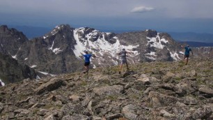 'Running on Pawnee Peak in the Indian Peaks Wilderness'
