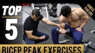'Top 5 BICEP PEAK Exercises! (Hindi / Punjabi)'