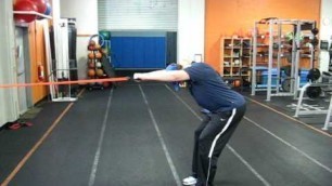 'Flexed at waist resistance band or cable pulls -FUEL FITNESS'