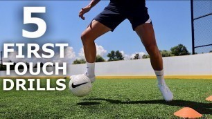 '5 Individual Drills To Improve First Touch | Individual First Touch Training Session For Footballers'