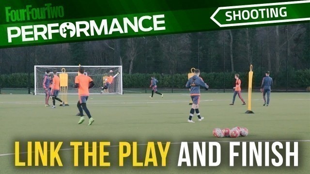 'Soccer shooting exercise | Link the play and finish drill | Swansea City Academy'