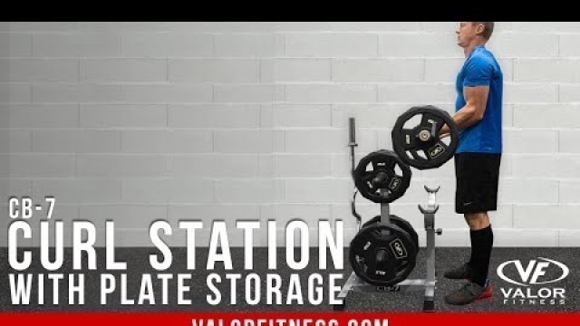 'Valor Fitness CB-7, Curl Station with Plate Storage'