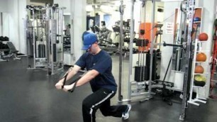 'Lunge with High Cable Press -FUEL FITNESS'