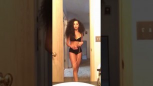 'Brittany Renner in black Spandex Twerking'