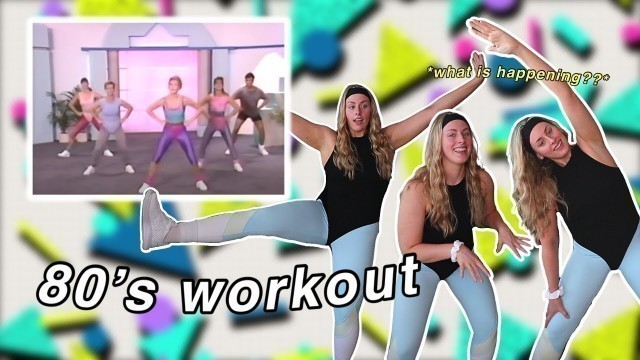 'following an 80\'s AEROBIC WORKOUT video'