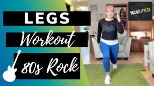 'Leg Workout at Home | 30 Minute Exercise to 80s Rock | Dumbbell Legs Workout over 50'