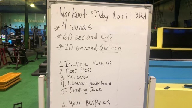 'Peak Workout Fri 4/3/20'