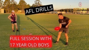 'AFL drills- Full training session'